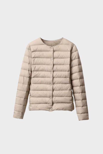 Lightweight Women's Quilted Jacket with Press Studs