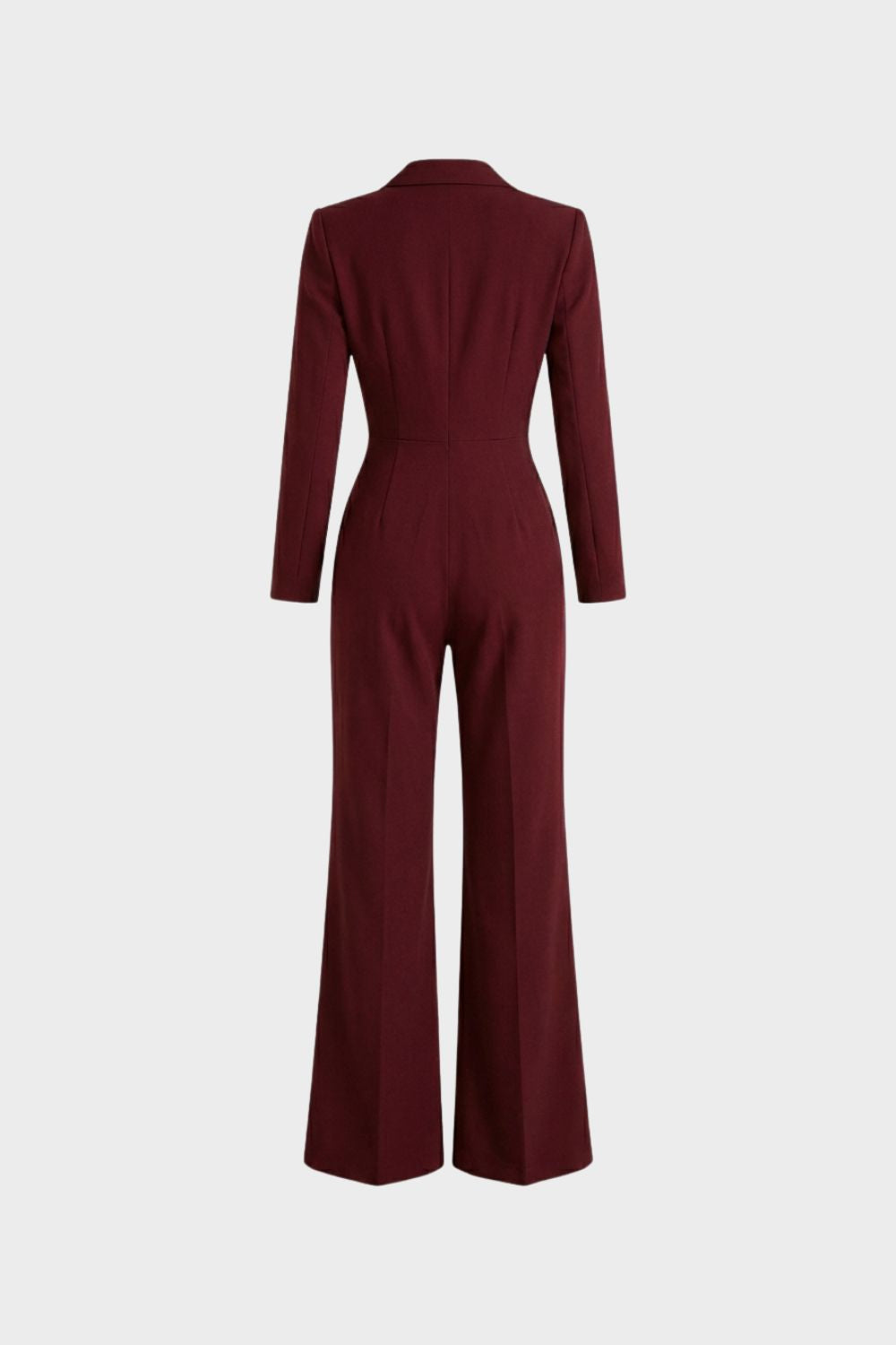 Elegant Bordeaux Wide-Leg Jumpsuit for Women