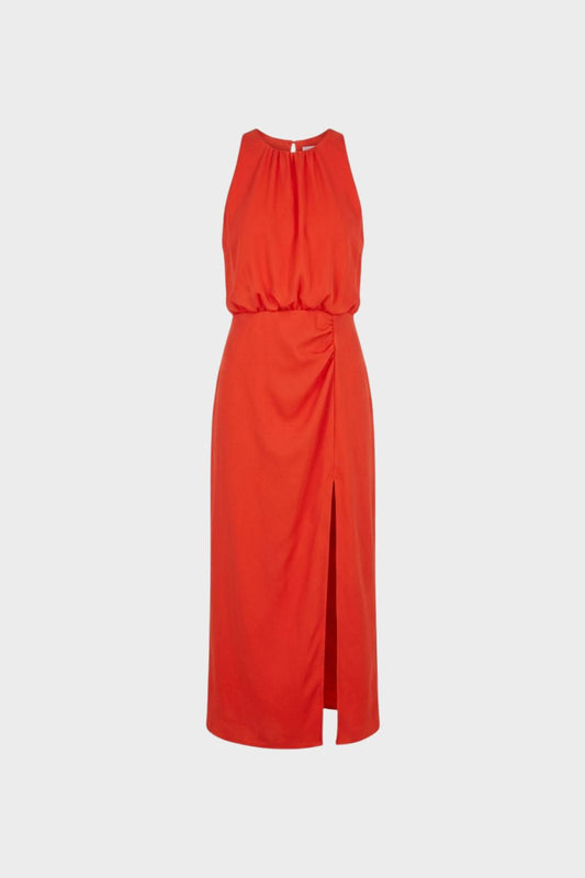 Sleeveless Women's Midi Dress with Slit