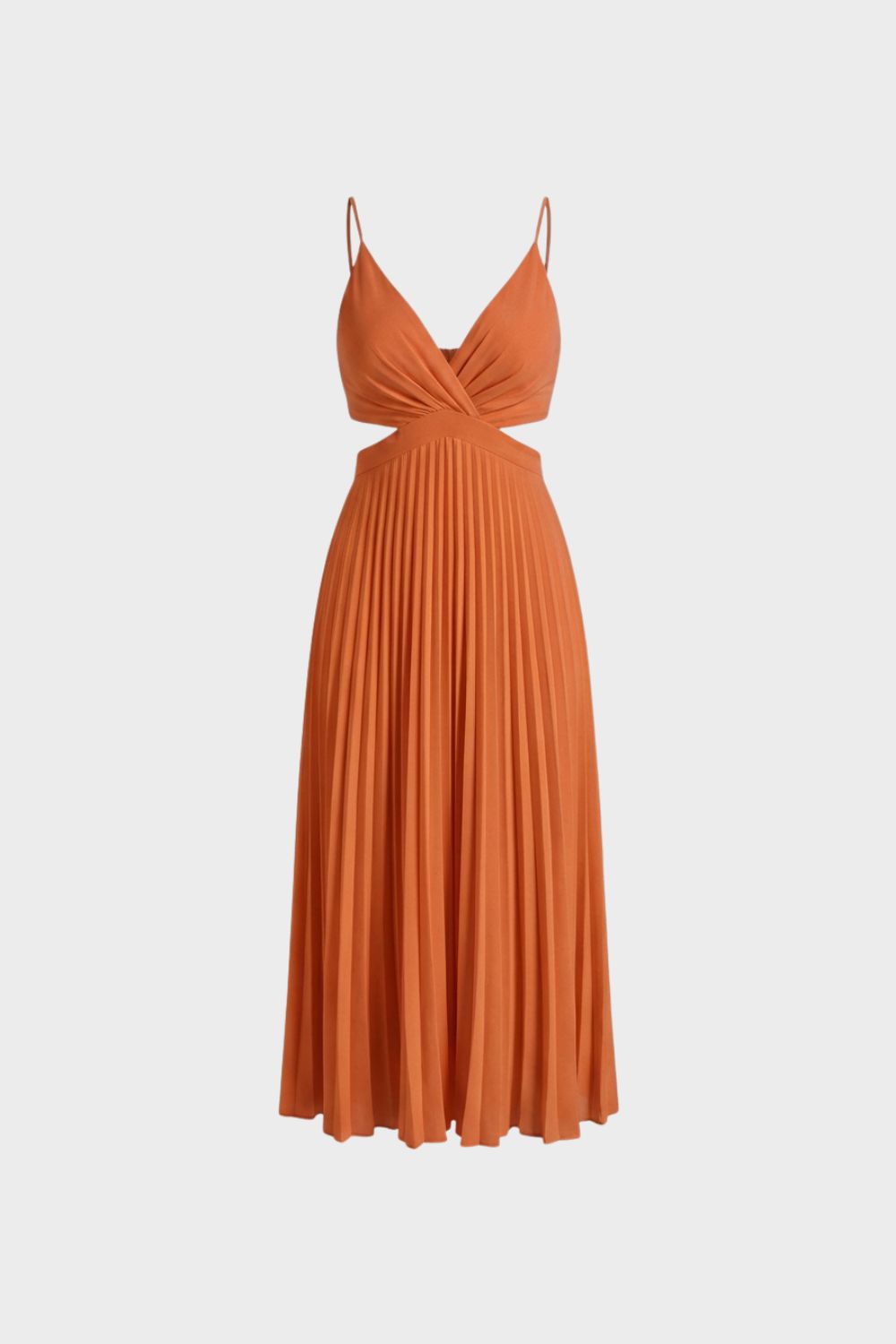 Pleated V-Neck Maxi Dress for Women