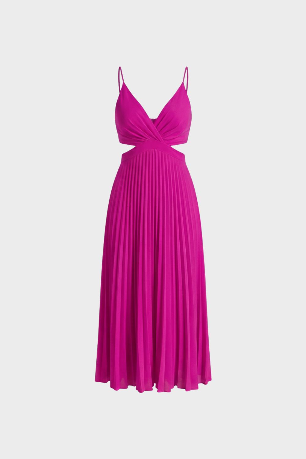 Pleated V-Neck Maxi Dress for Women