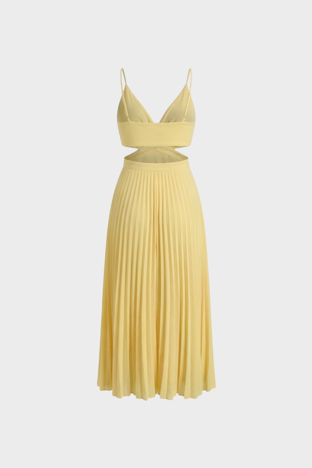 Pleated V-Neck Maxi Dress for Women