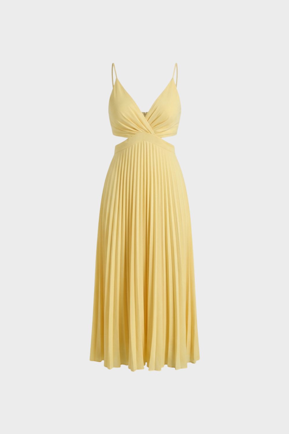 Pleated V-Neck Maxi Dress for Women