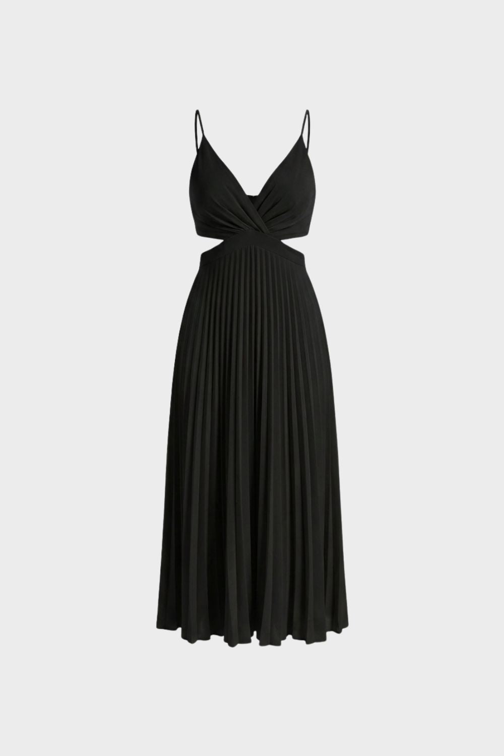 Pleated V-Neck Maxi Dress for Women