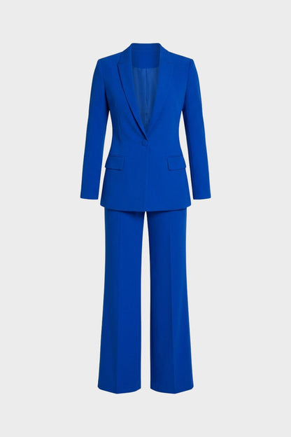 Women's Blazer Suit with Wide Trousers
