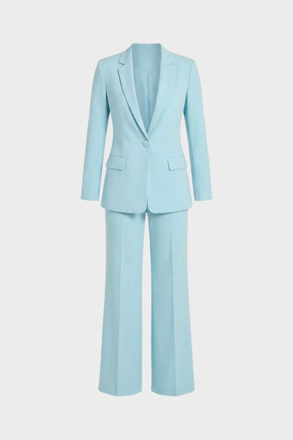 Women's Blazer Suit with Wide Trousers