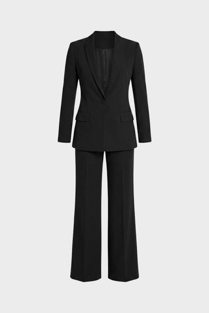 Women's Blazer Suit with Wide Trousers