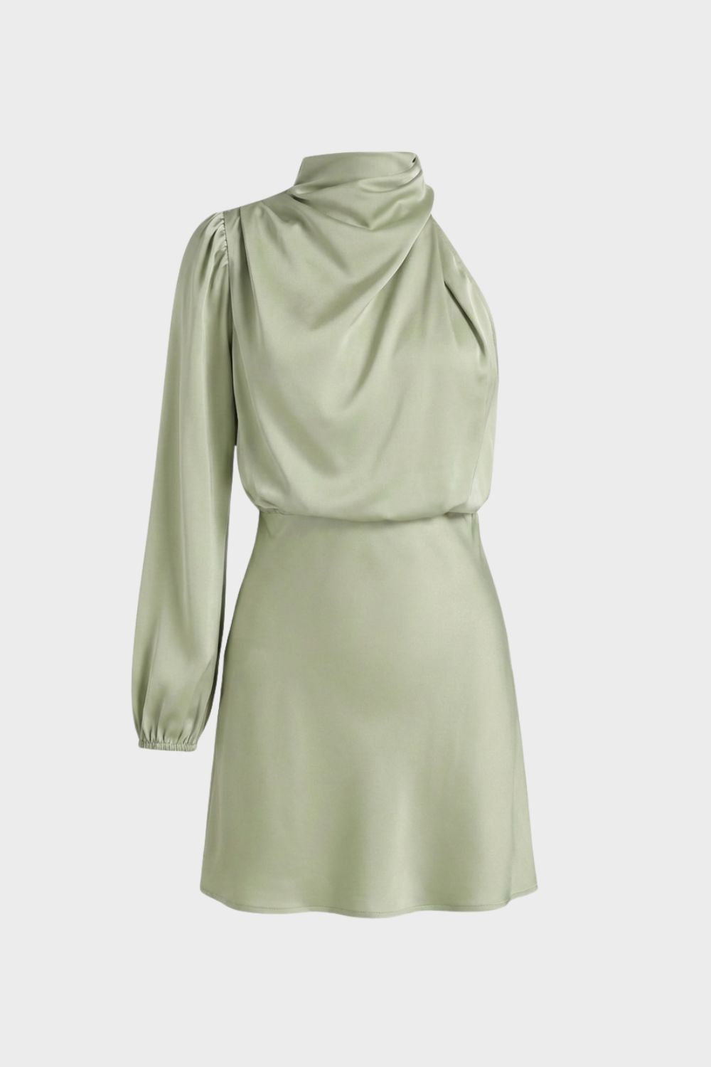 Women's Long Sleeve Stand-Up Collar Dress
