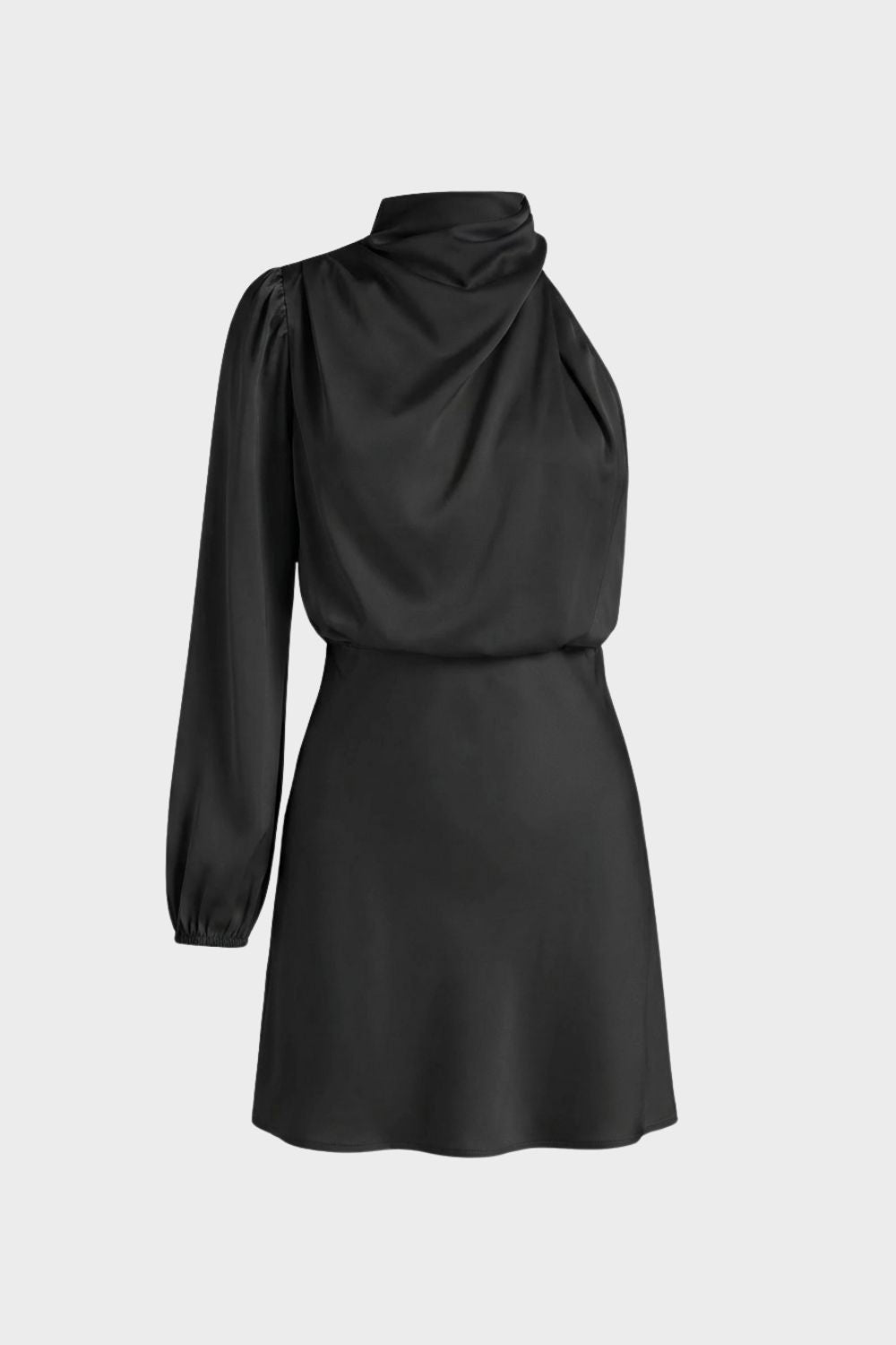 Women's Long Sleeve Stand-Up Collar Dress