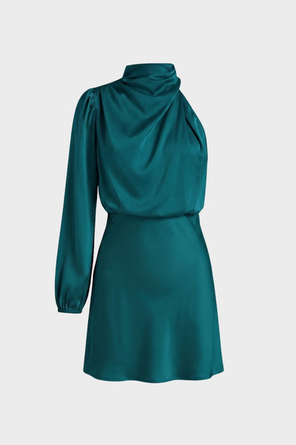 Women's Long Sleeve Stand-Up Collar Dress