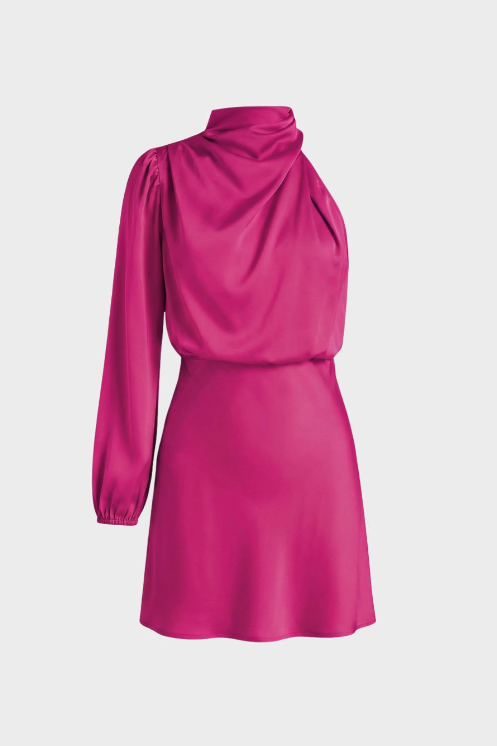 Women's Long Sleeve Stand-Up Collar Dress