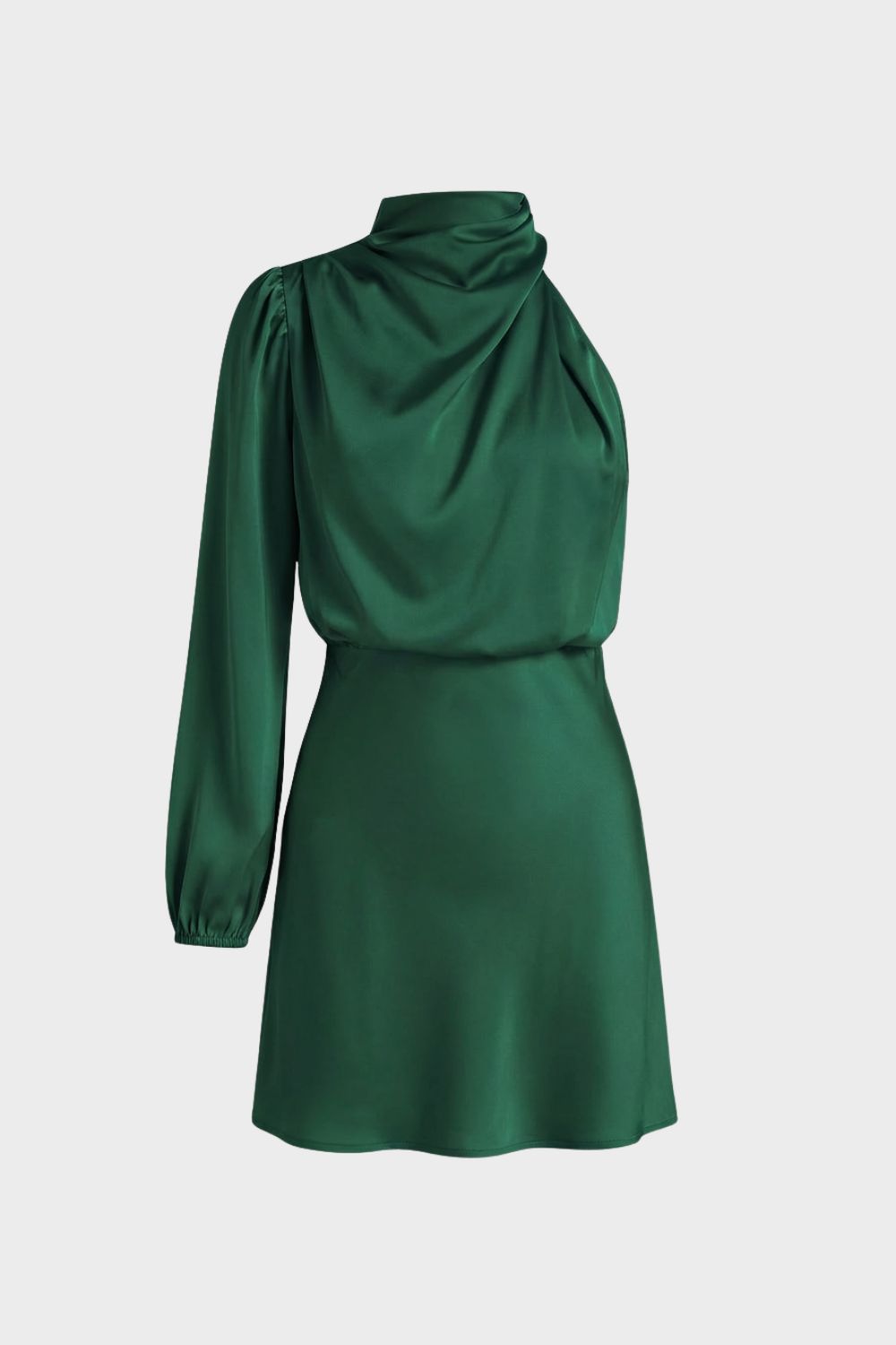 Women's Long Sleeve Stand-Up Collar Dress