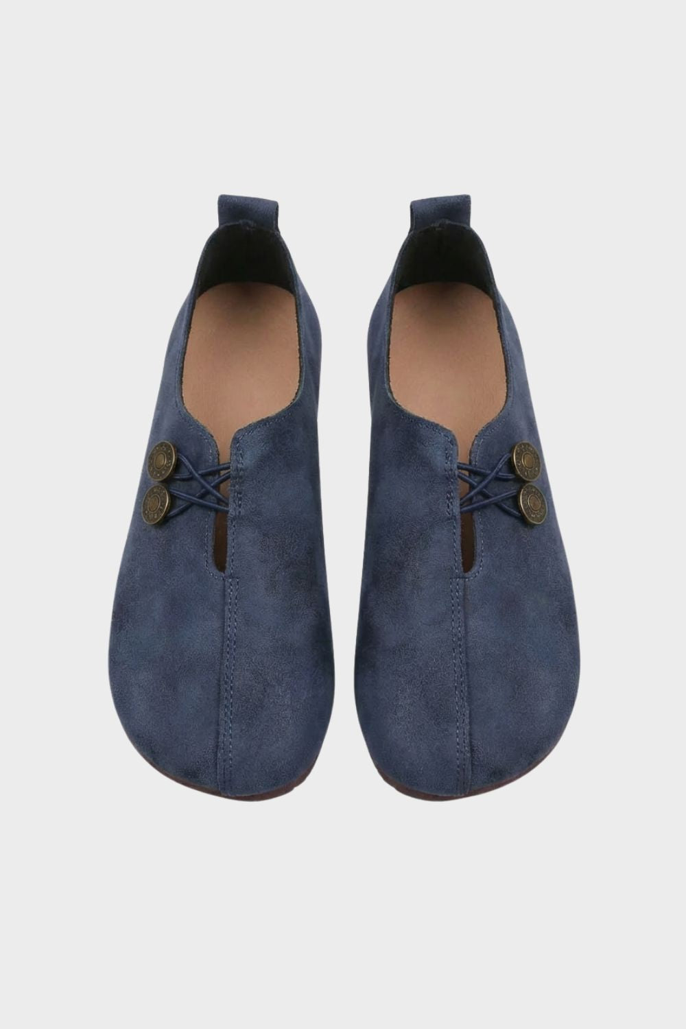 Women's Cut-Out Ballerinas with Button Detail