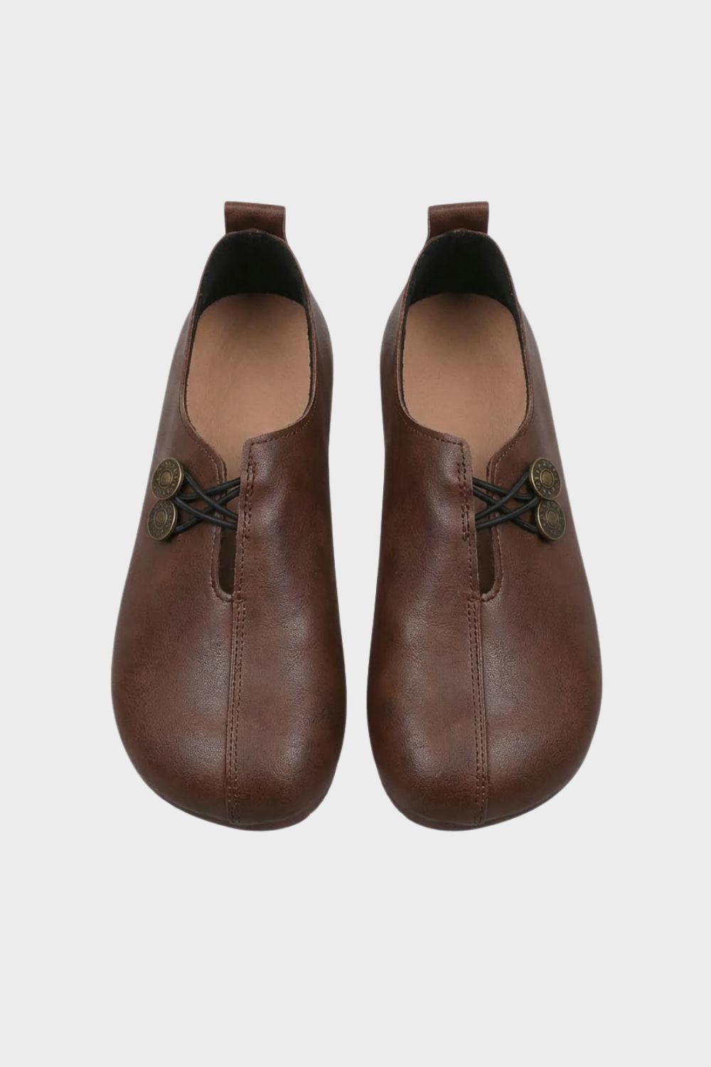 Women's Cut-Out Ballerinas with Button Detail