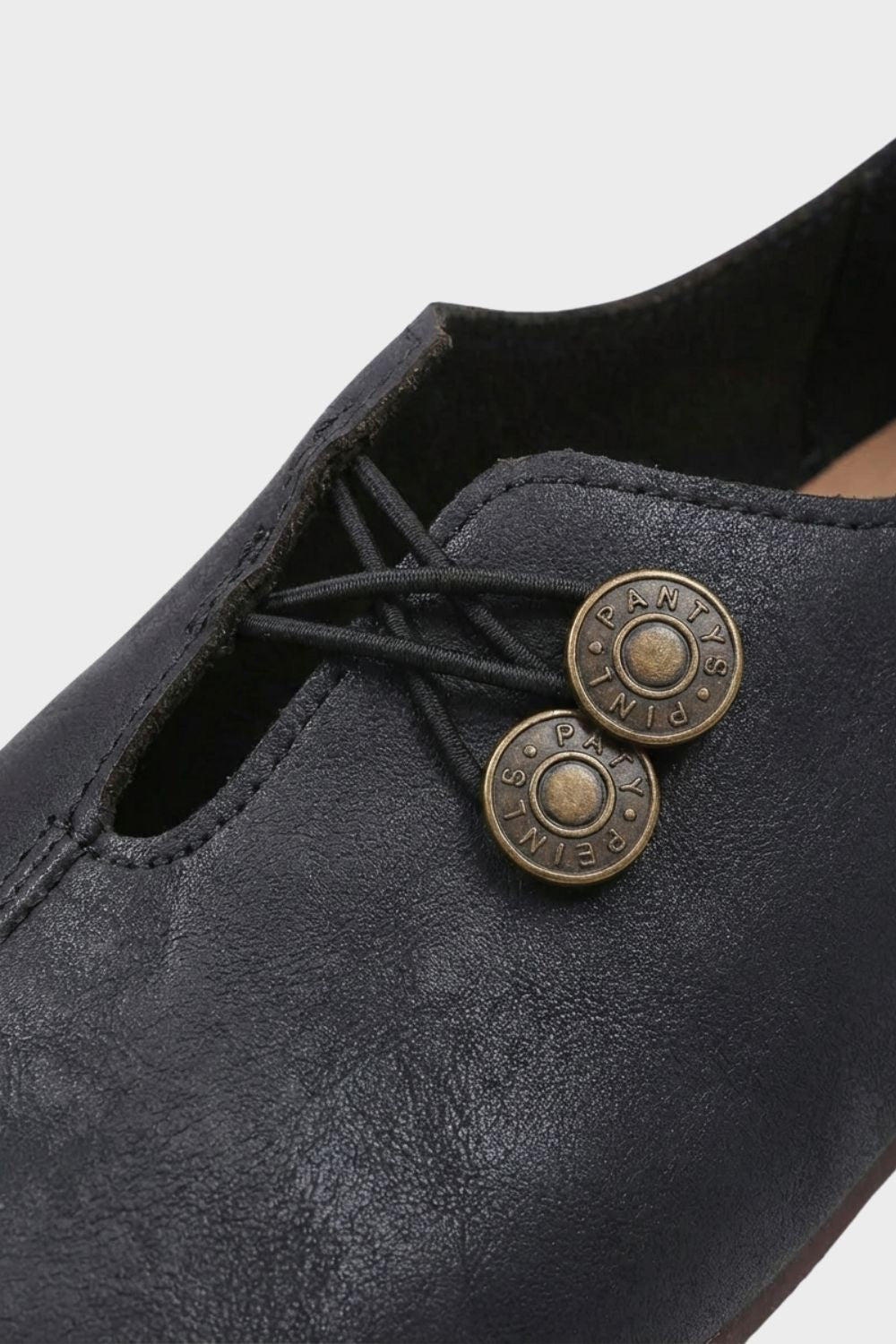Women's Cut-Out Ballerinas with Button Detail