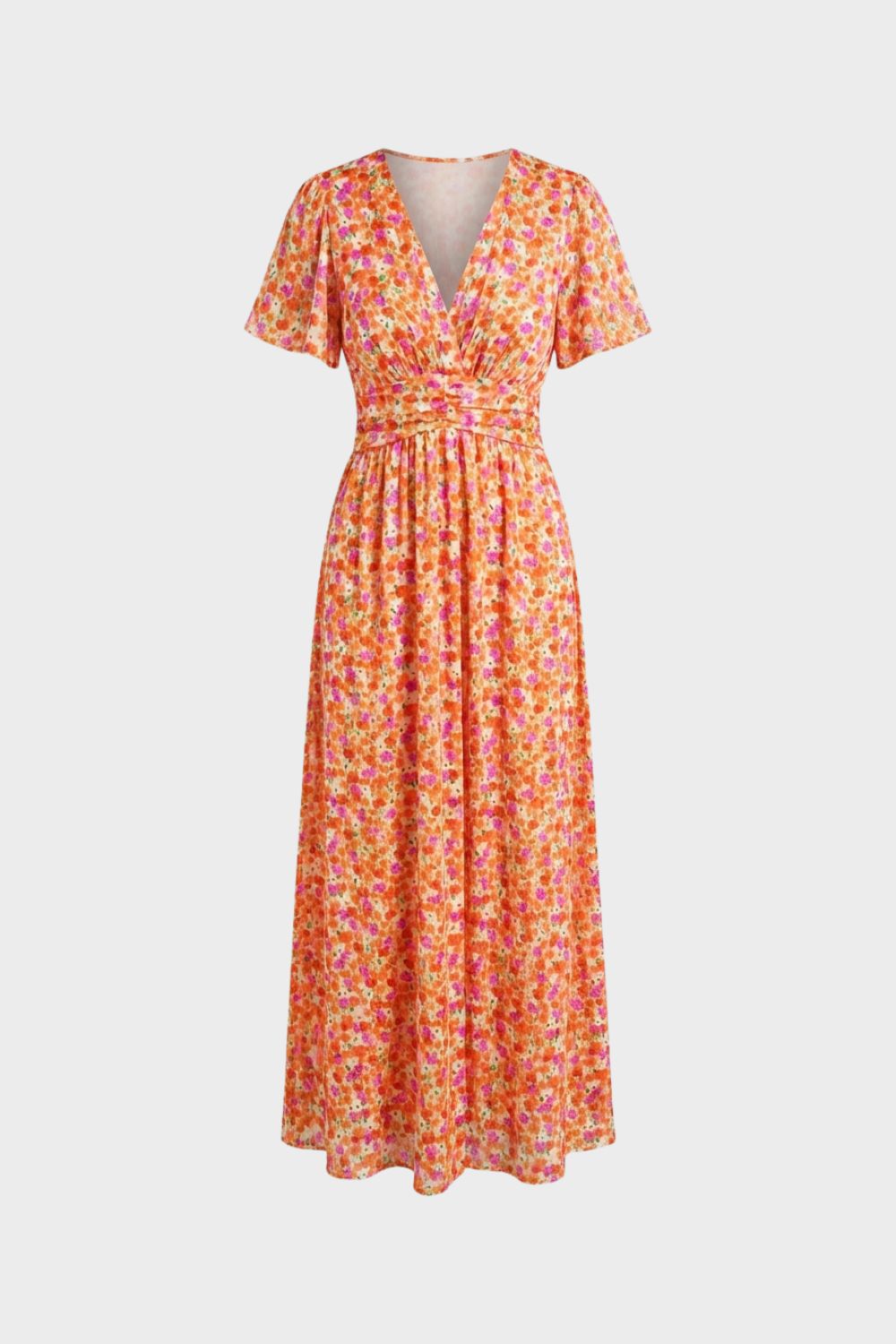 V-Neck Floral Maxi Dress for Women