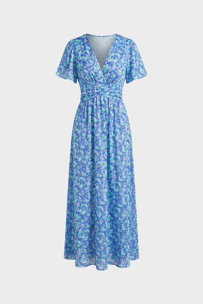 V-Neck Floral Maxi Dress for Women