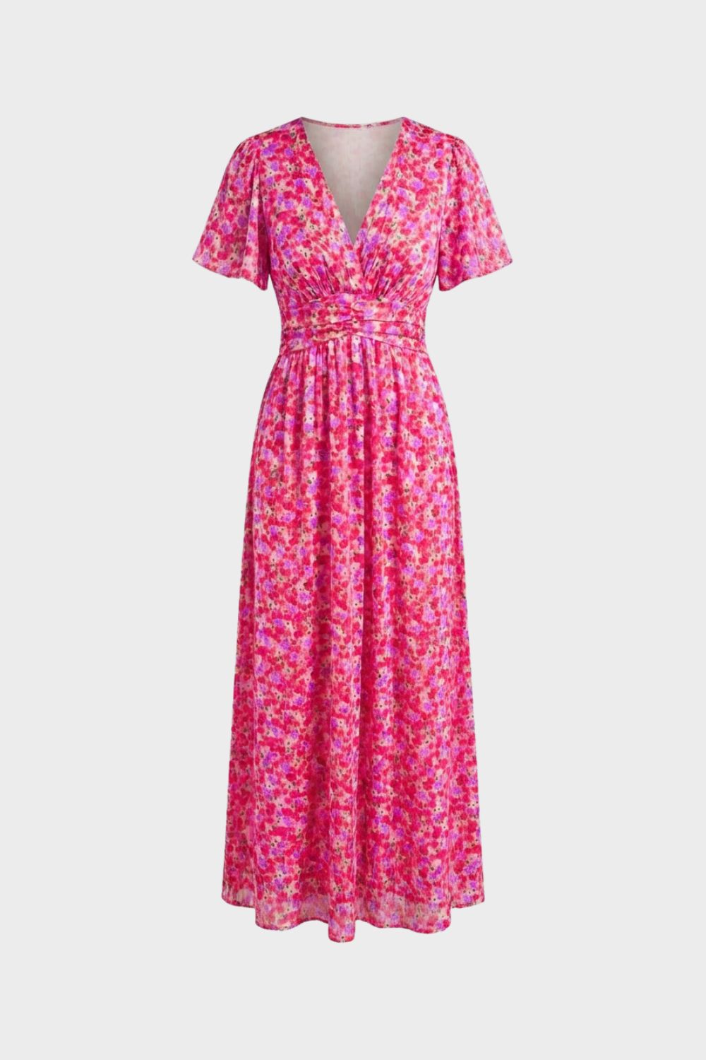 V-Neck Floral Maxi Dress for Women