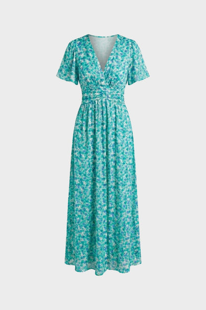 V-Neck Floral Maxi Dress for Women
