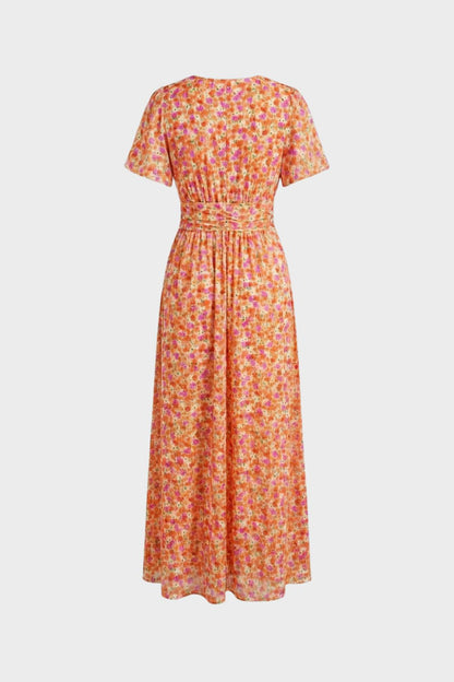V-Neck Floral Maxi Dress for Women