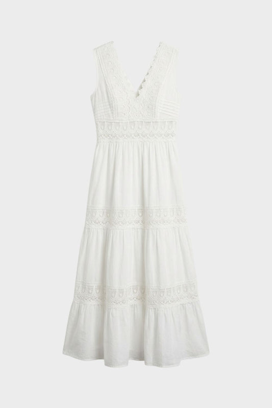 V-Neck Lace Maxi Dress for Women