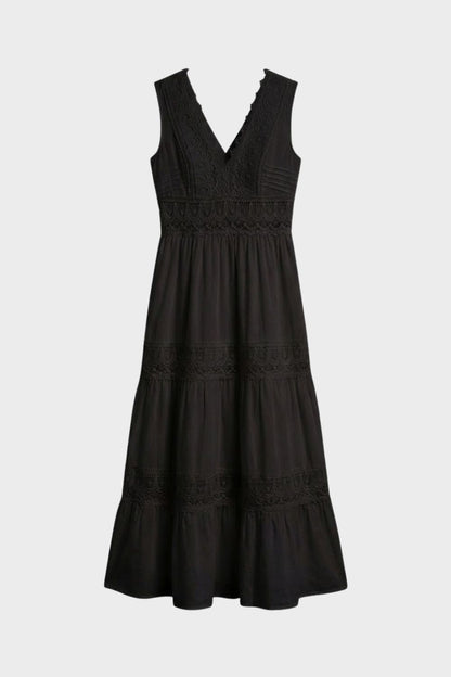 V-Neck Lace Maxi Dress for Women