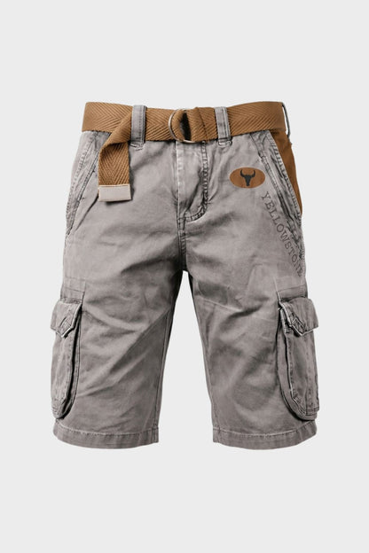 Men's Cargo Shorts with Pockets & Belt