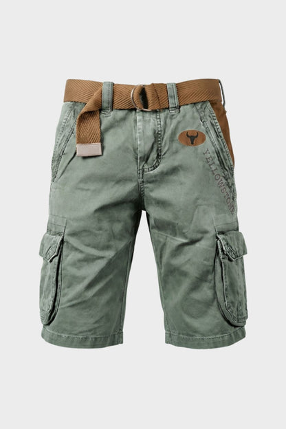 Men's Cargo Shorts with Pockets & Belt