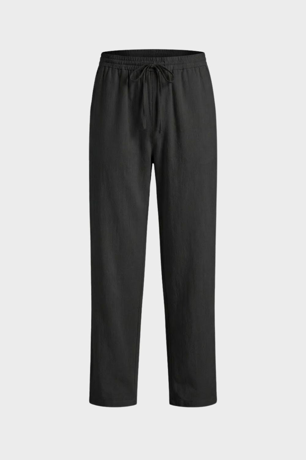 Men's Linen Trousers with Elastic Waist and Drawstring