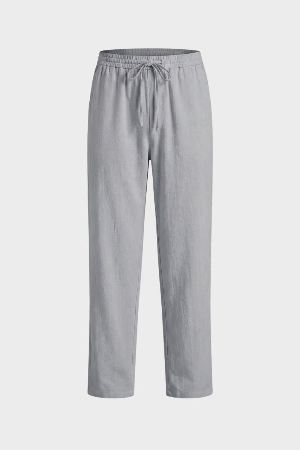 Men's Linen Trousers with Elastic Waist and Drawstring