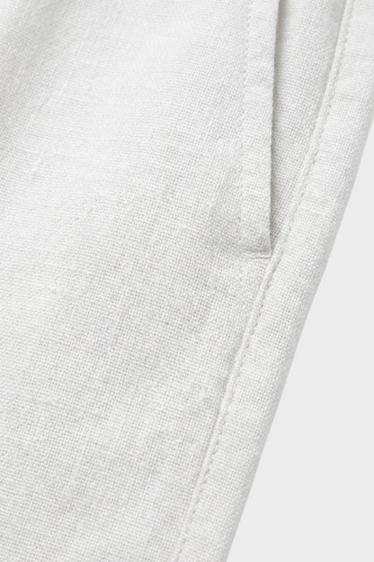 Men's Linen Trousers with Elastic Waist and Drawstring