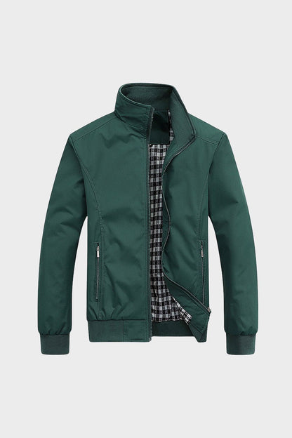 Men's Stand-Up Collar Zip Jacket
