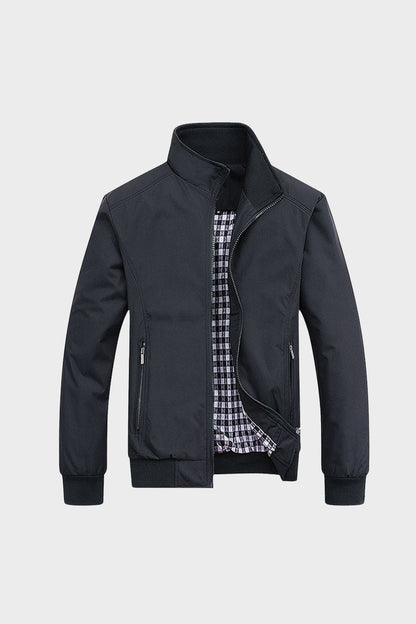 Men's Stand-Up Collar Zip Jacket