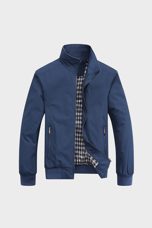 Men's Stand-Up Collar Zip Jacket