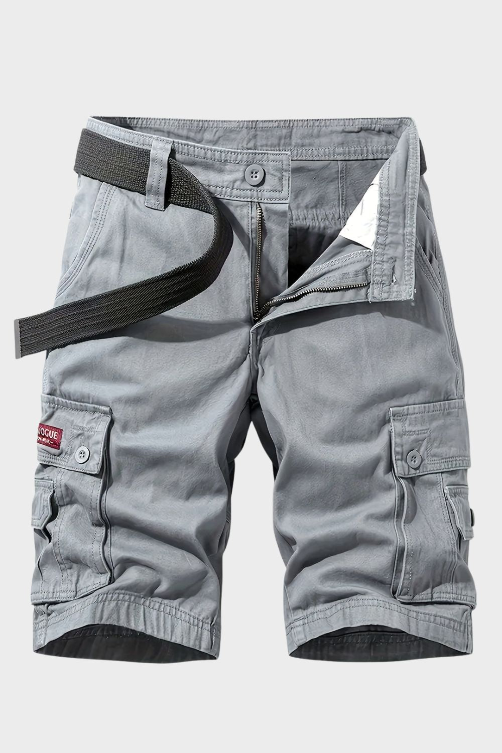Men's Cargo Shorts with Pockets & Belt