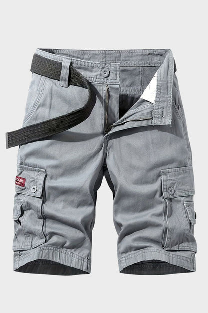 Men's Cargo Shorts with Pockets & Belt