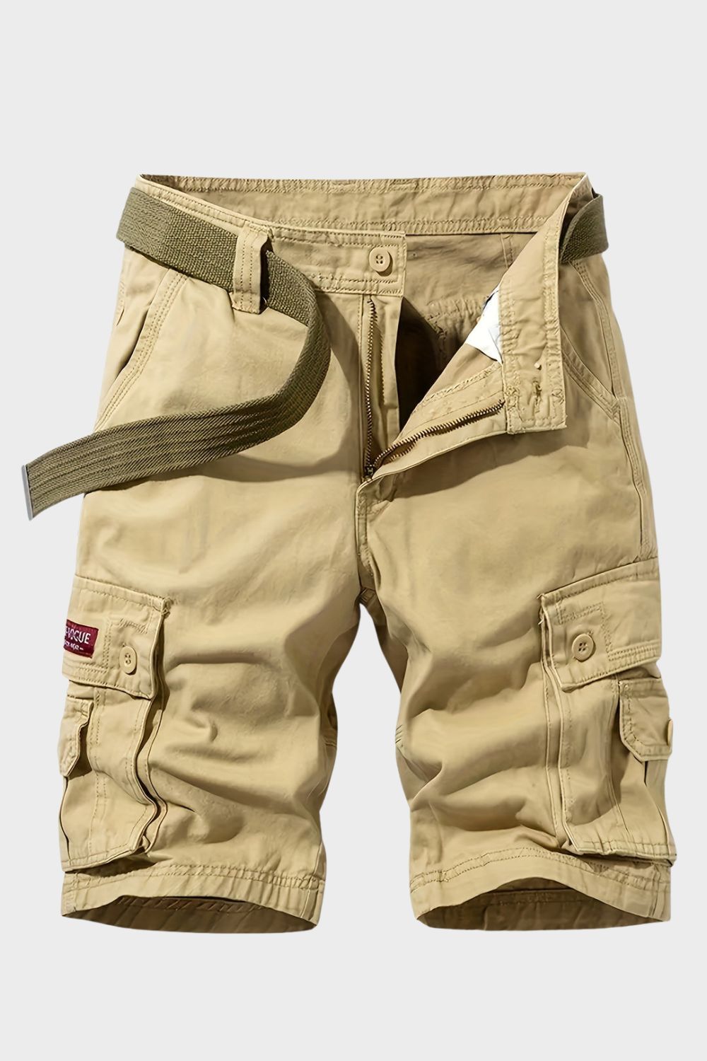 Men's Cargo Shorts with Pockets & Belt