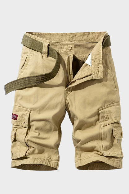 Men's Cargo Shorts with Pockets & Belt
