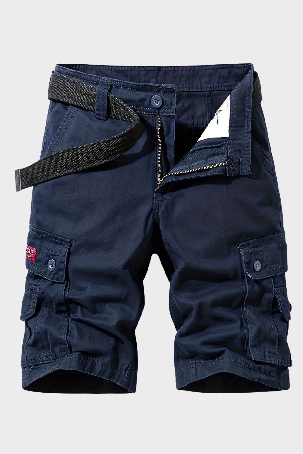Men's Cargo Shorts with Pockets & Belt