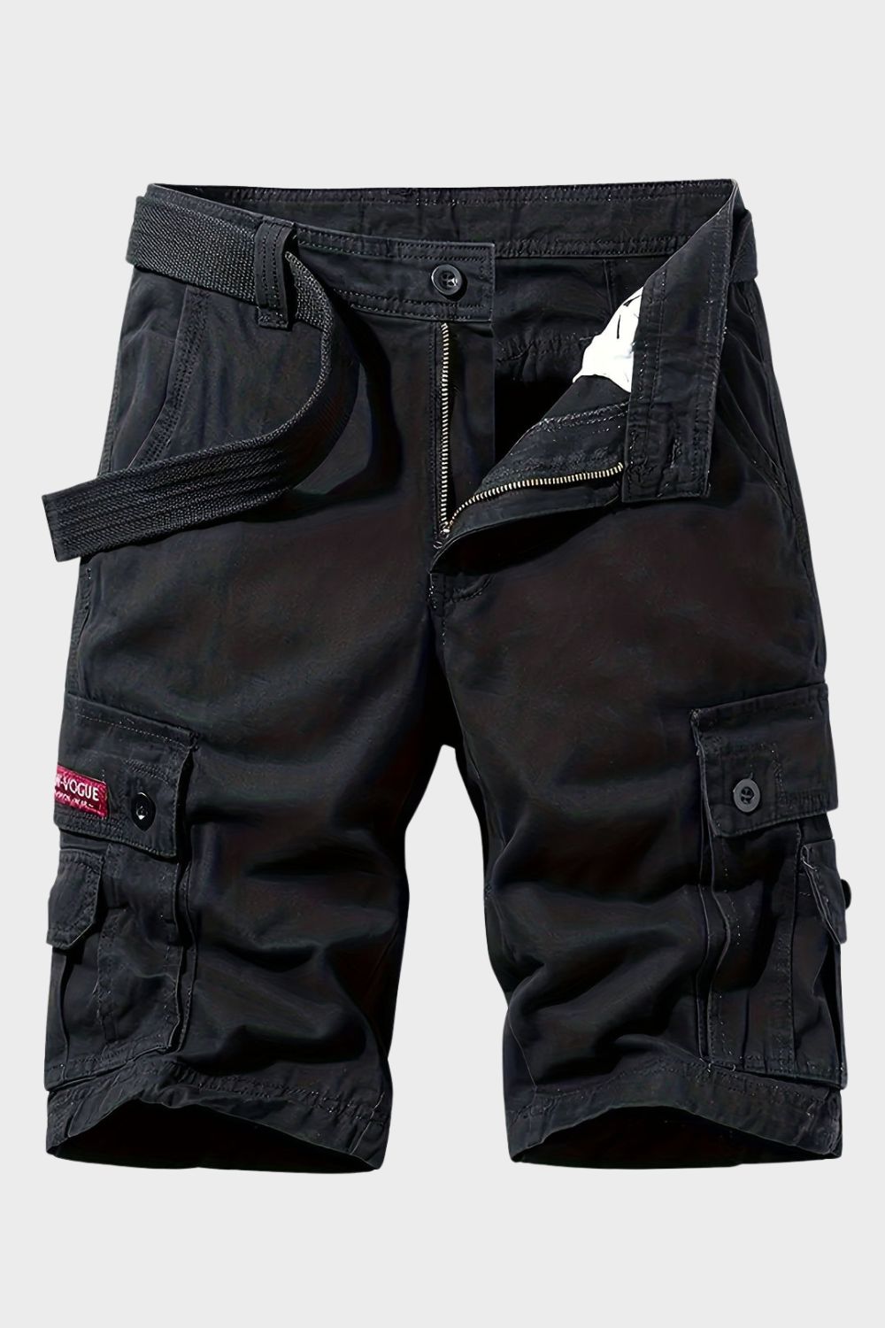 Men's Cargo Shorts with Pockets & Belt