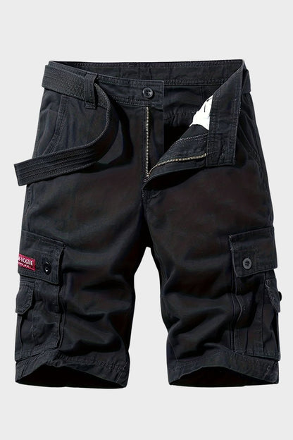 Men's Cargo Shorts with Pockets & Belt