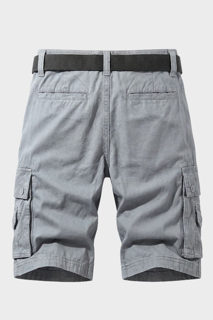 Men's Cargo Shorts with Pockets & Belt