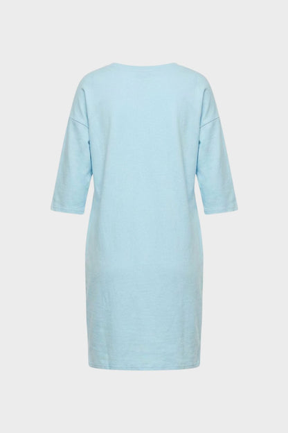 Women's Round Neck 3/4 Sleeve Jersey Dress
