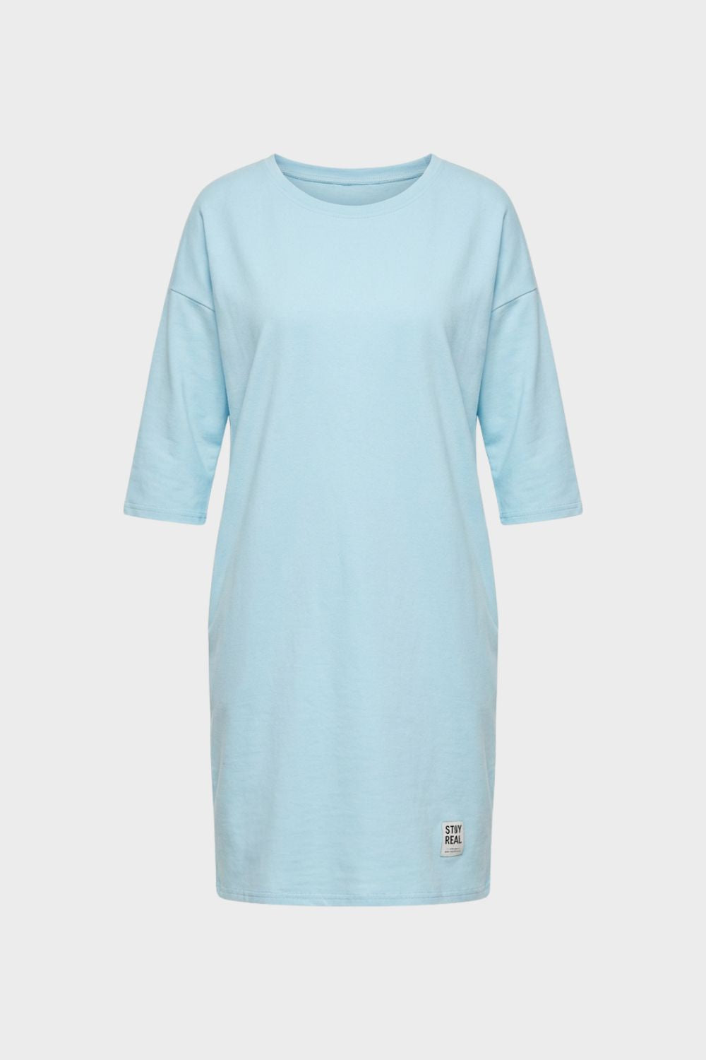 Women's Round Neck 3/4 Sleeve Jersey Dress