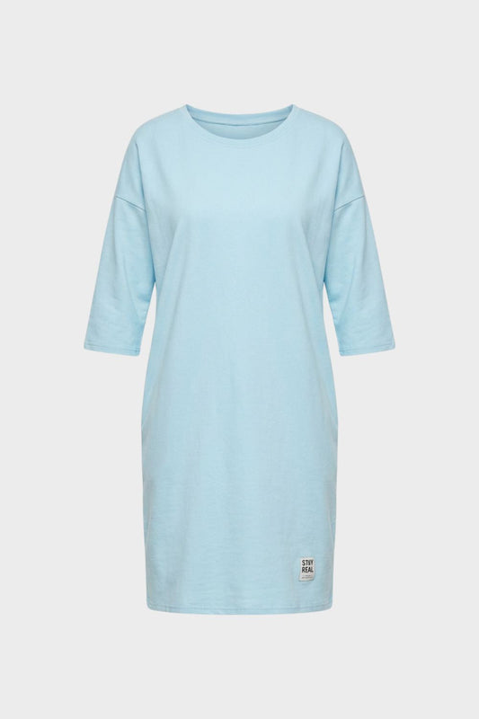 Women's Round Neck 3/4 Sleeve Jersey Dress