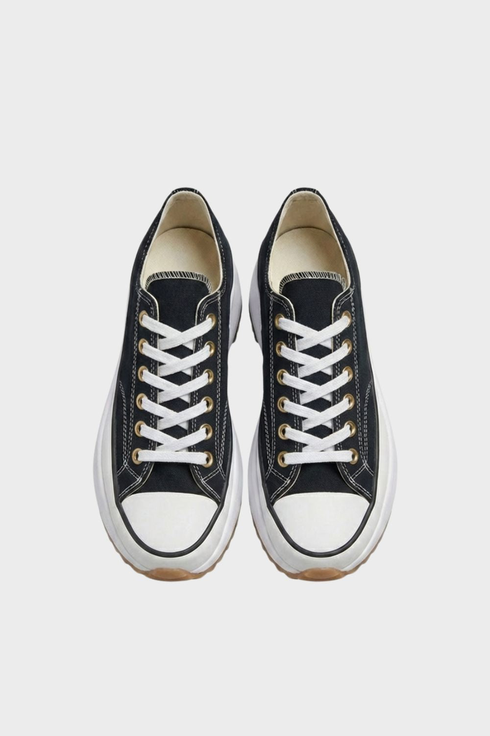Women's Laced Low Top Sneakers with Rubber Cap