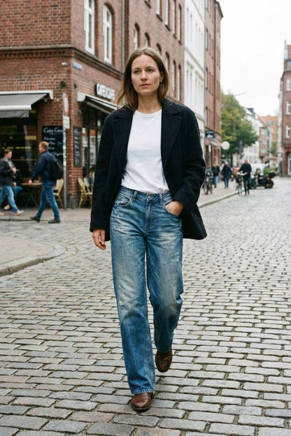 Women's Used Look Wide Leg Jeans