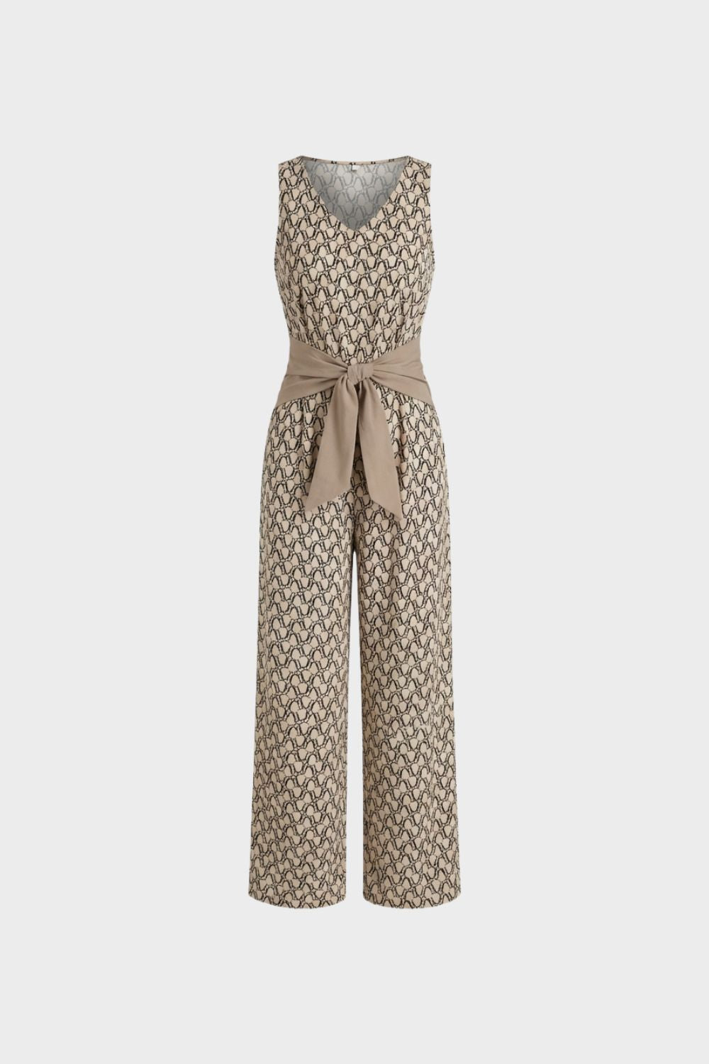 V-Neck Wide Leg Women's Jumpsuit
