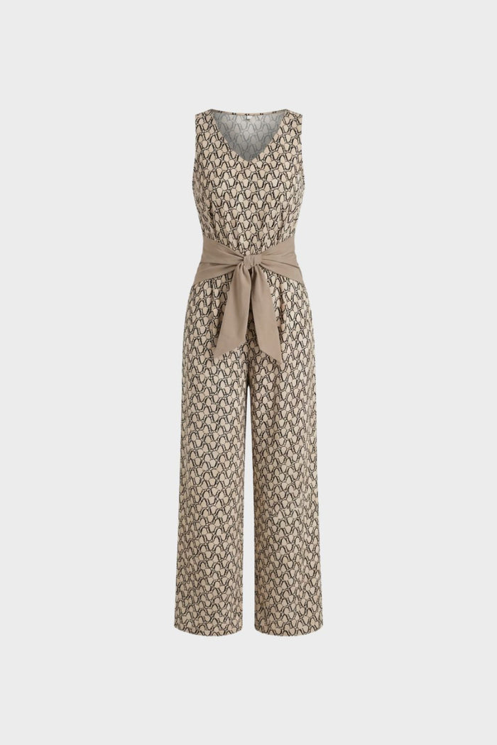 V-Neck Wide Leg Women's Jumpsuit