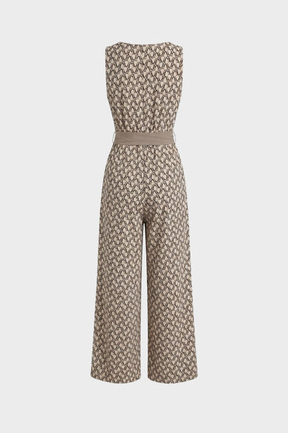 V-Neck Wide Leg Women's Jumpsuit